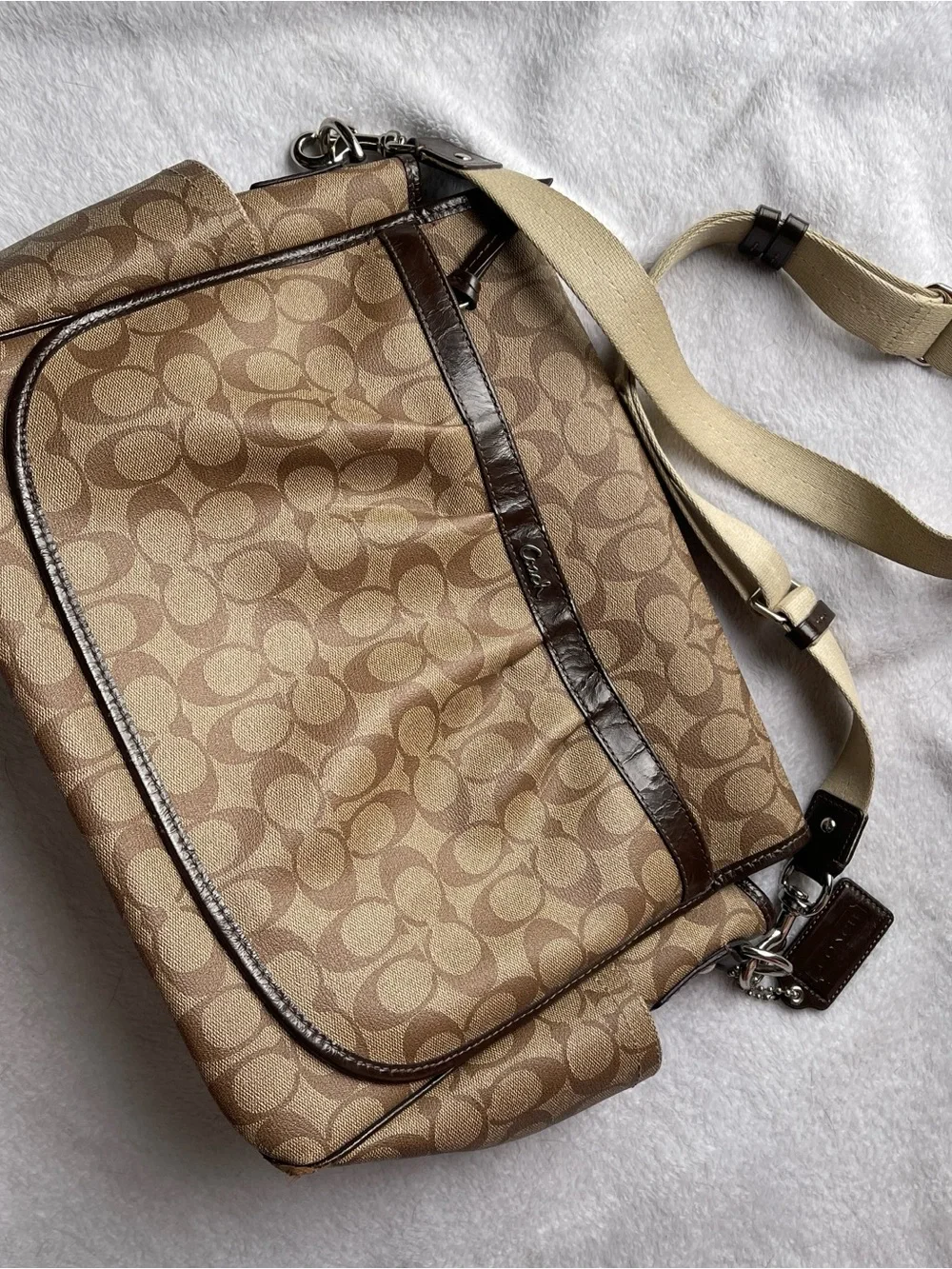 Coach Signature Canvas Diaper Bag